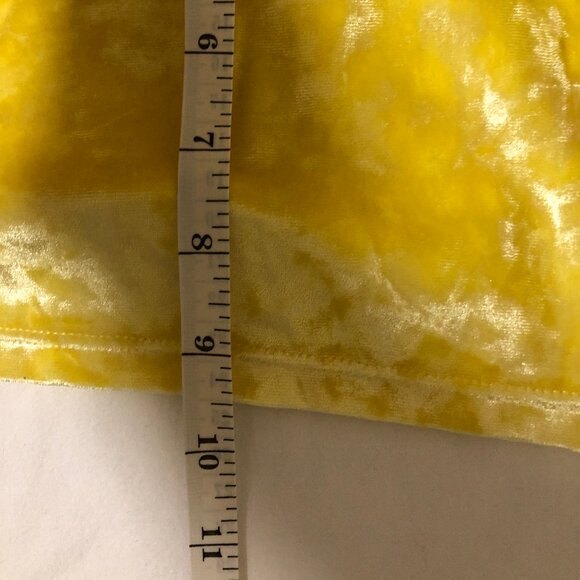 Divided/H&M Small Velour Yellow Crop Top - Picture 9 of 9